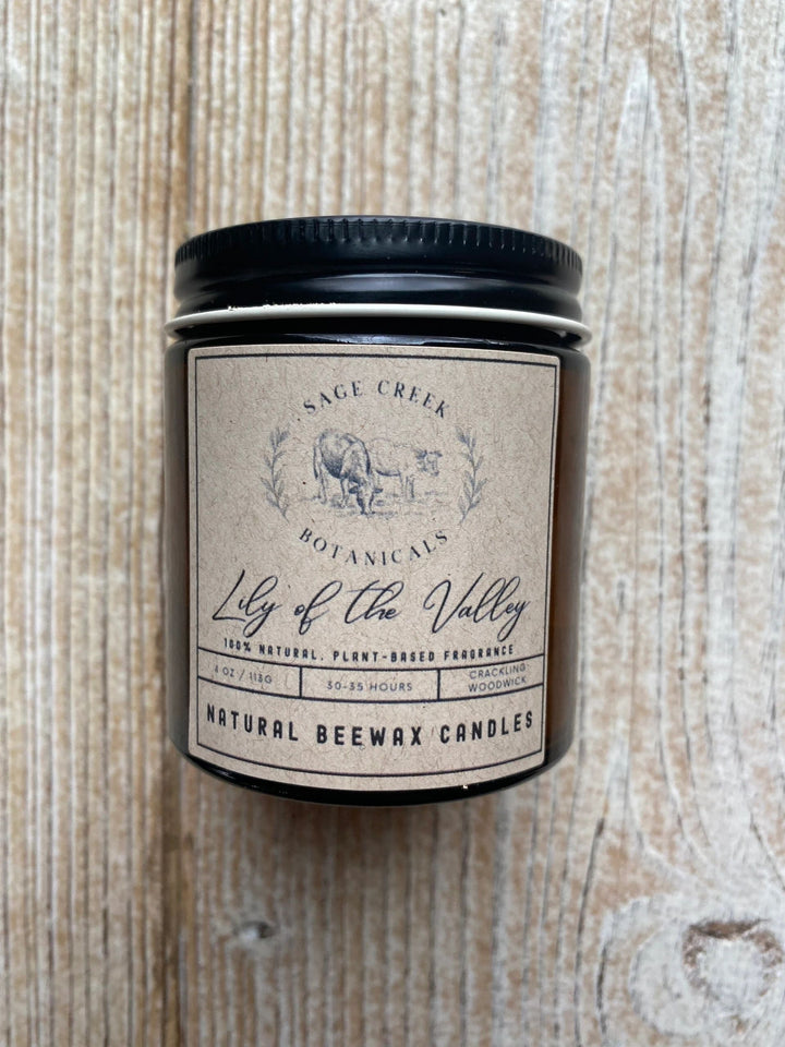 9oz Crackling Beeswax Candle