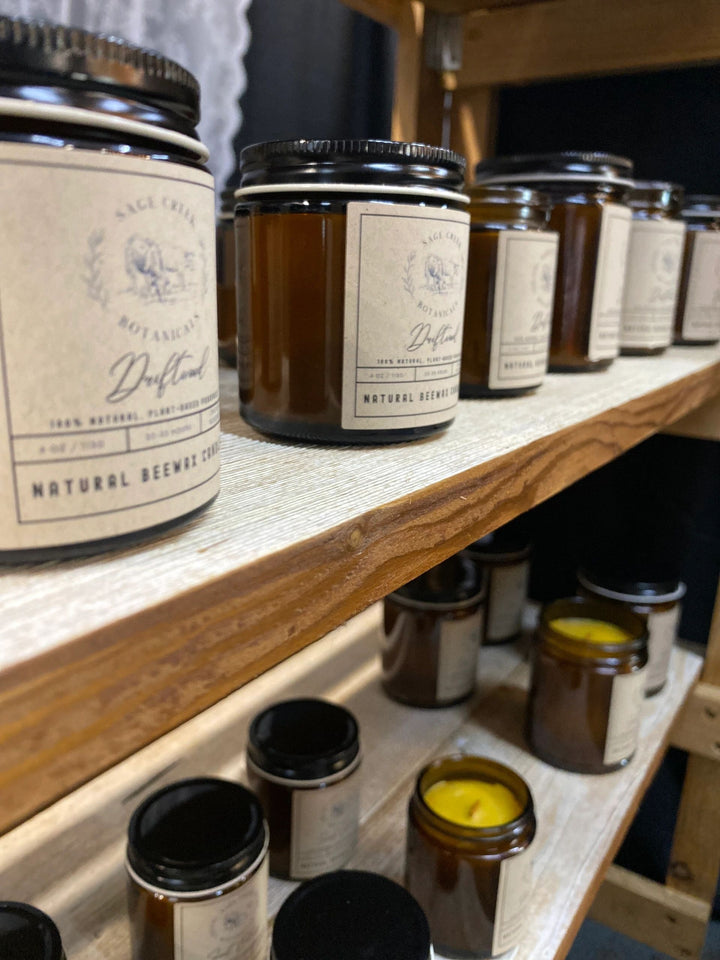 9oz Crackling Beeswax Candle